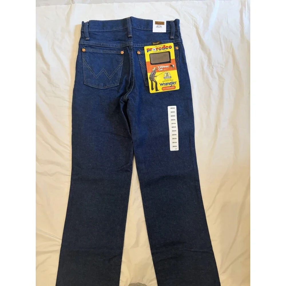 Wrangler Jeans Men's 26x34 Blue Dark Wash Original Fit Cowboy Cut